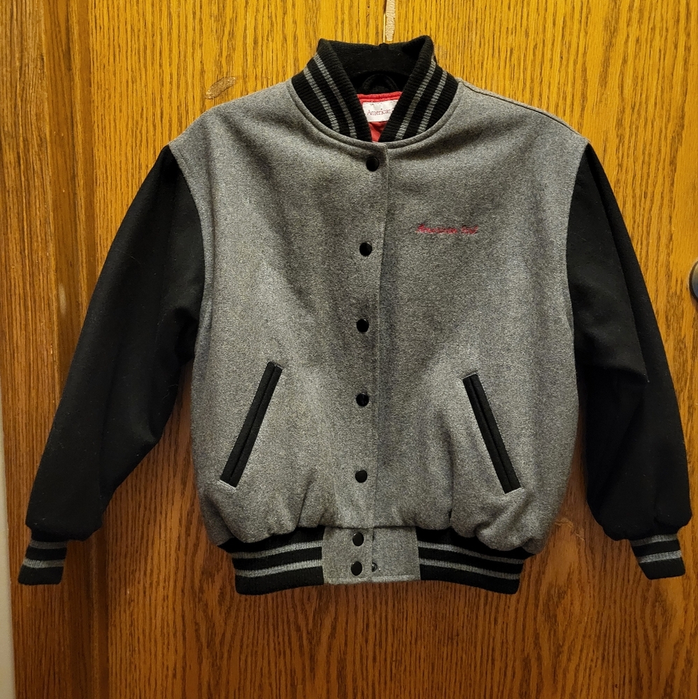 *NEW LISTING* American Girl Gray Wool Bomber Jacket